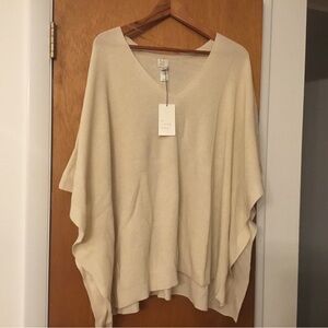 A New Day Women's OSFM Cozy Cream Sweater Poncho Acrylic Blend
